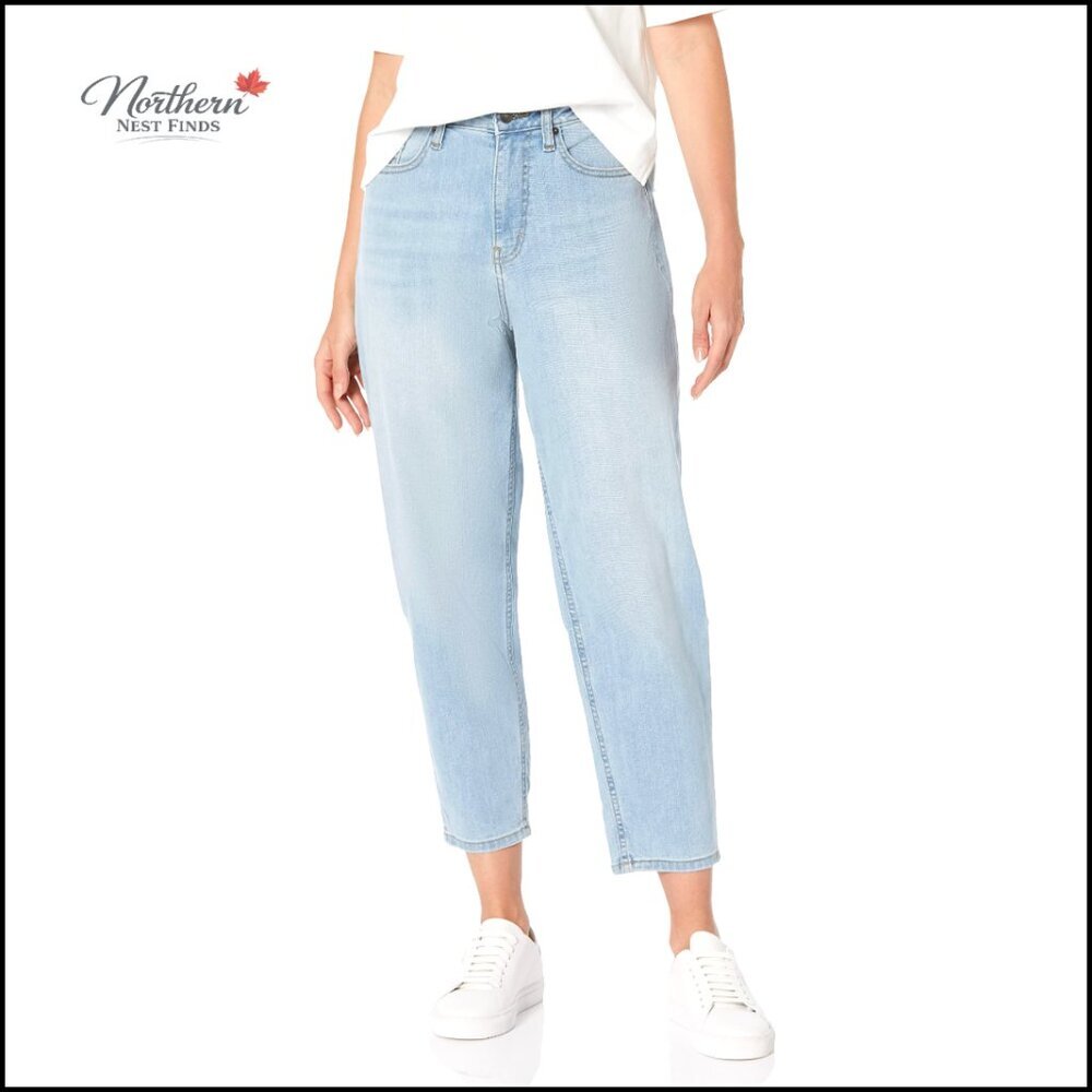 Women's High Rise Relaxed Leg Tapered Ankle Jeans Size 10